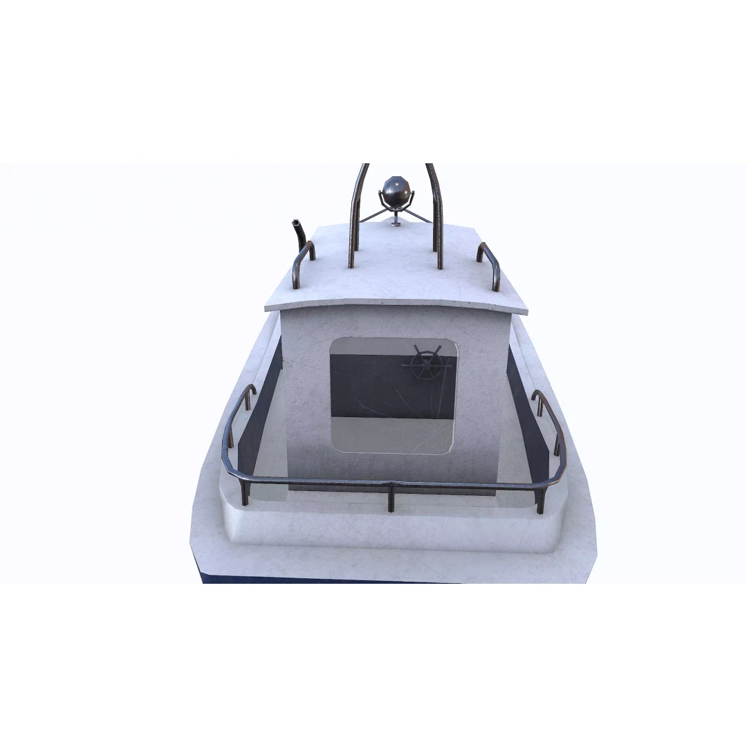 Old Boat 3D Model – Low Poly PBR Game Asset, FBX, OBJ, Blender - View 22