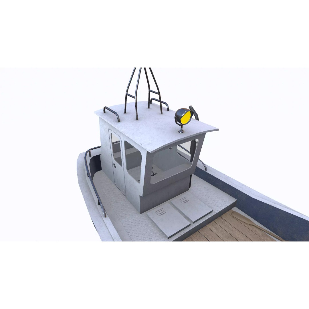 Old Boat 3D Model – Low Poly PBR Game Asset, FBX, OBJ, Blender - View 23