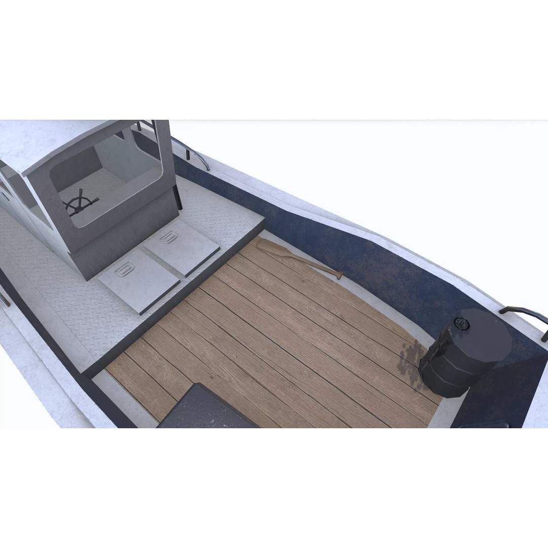 Old Boat 3D Model – Low Poly PBR Game Asset, FBX, OBJ, Blender - View 24