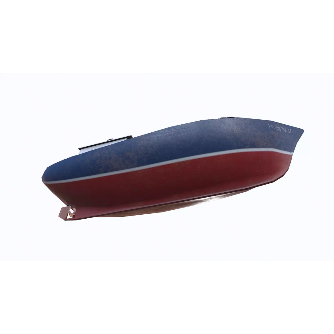 Old Boat 3D Model – Low Poly PBR Game Asset, FBX, OBJ, Blender - View 26