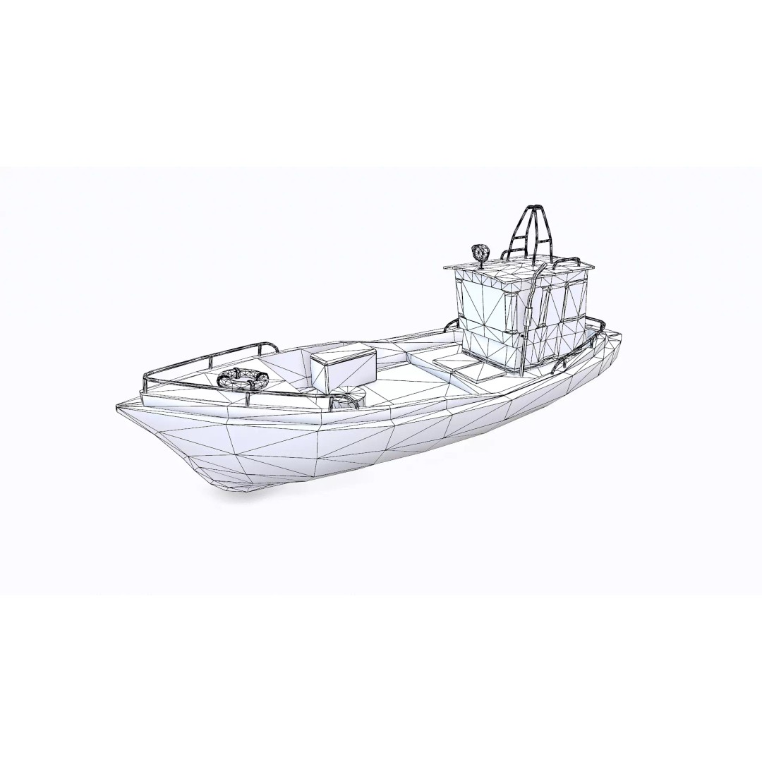 Old Boat 3D Model – Low Poly PBR Game Asset, FBX, OBJ, Blender - View 28