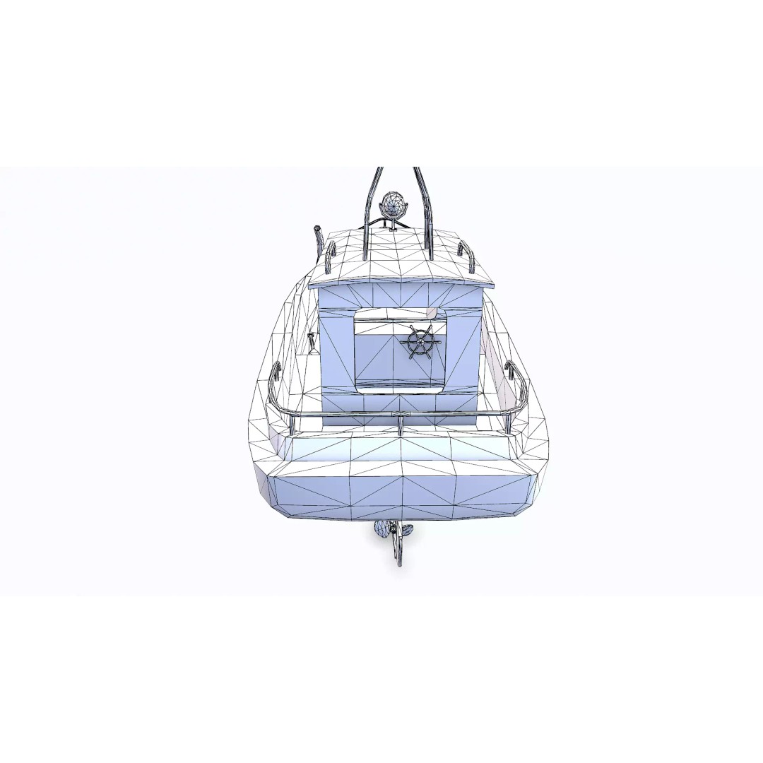 Old Boat 3D Model – Low Poly PBR Game Asset, FBX, OBJ, Blender - View 30