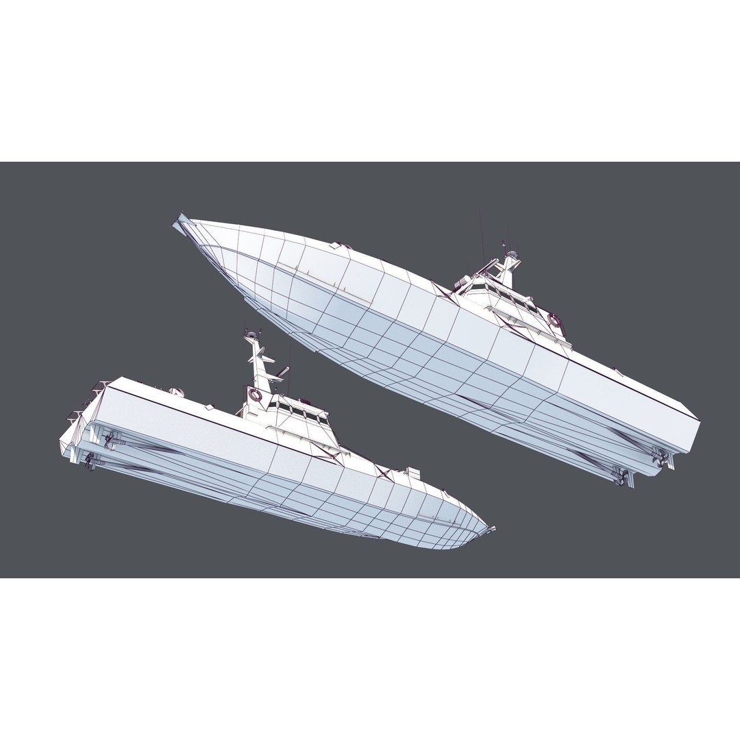 Ukrainian Gyurza-M Class Artillery Boat 3D Model – Game Ready FBX Asset
