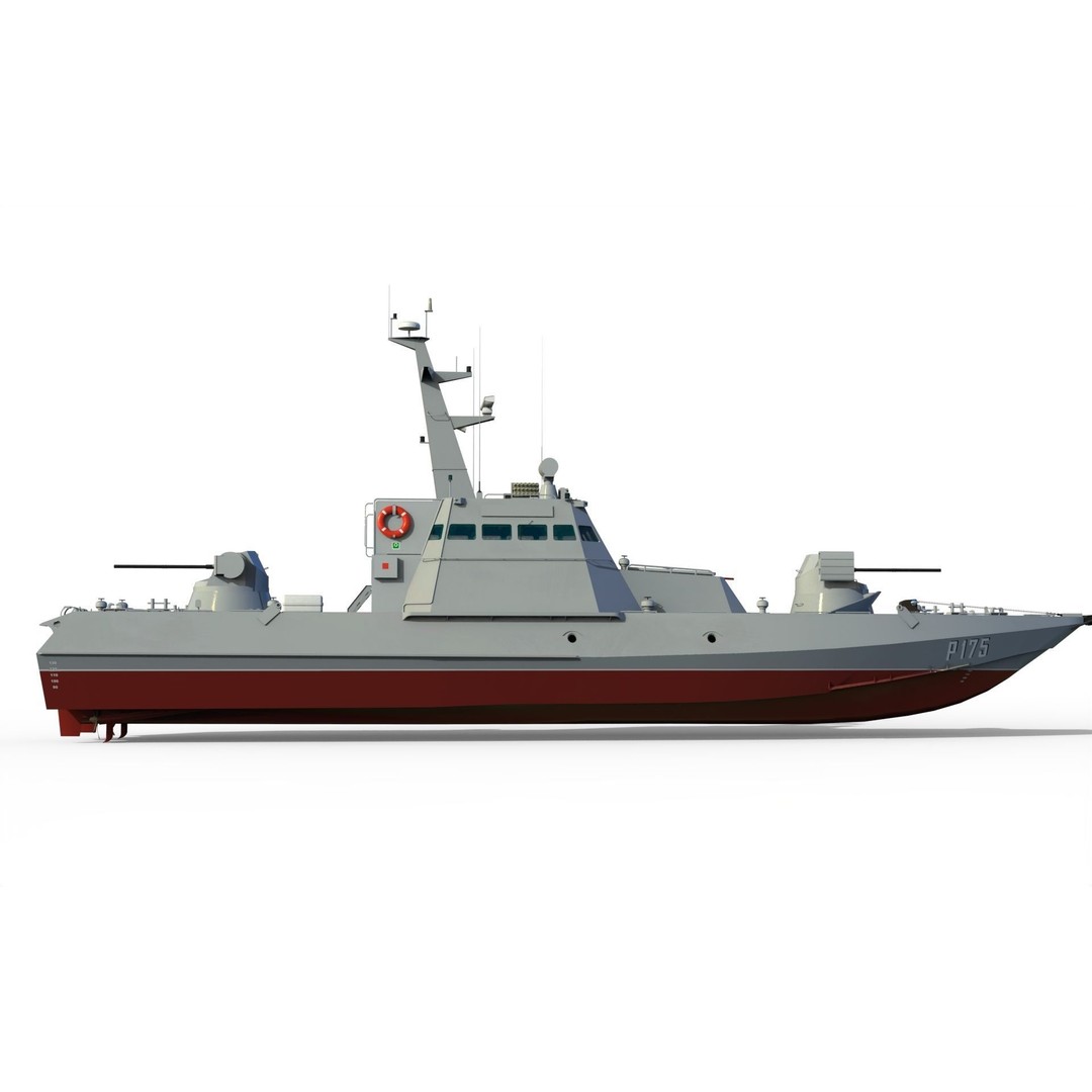 Ukrainian Gyurza-M Class Artillery Boat 3D Model – Game Ready FBX Asset - View 10