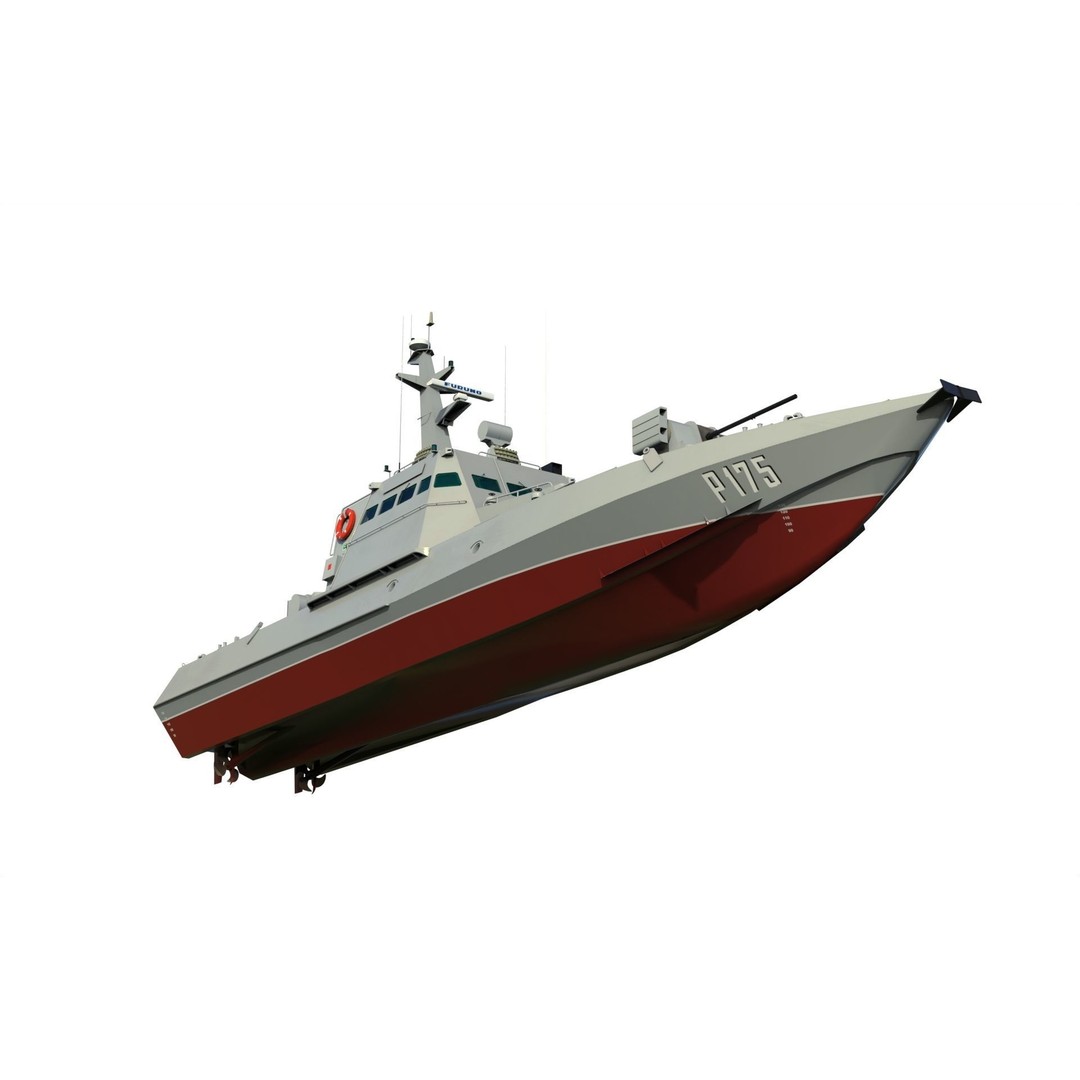 Ukrainian Gyurza-M Class Artillery Boat 3D Model – Game Ready FBX Asset - View 12