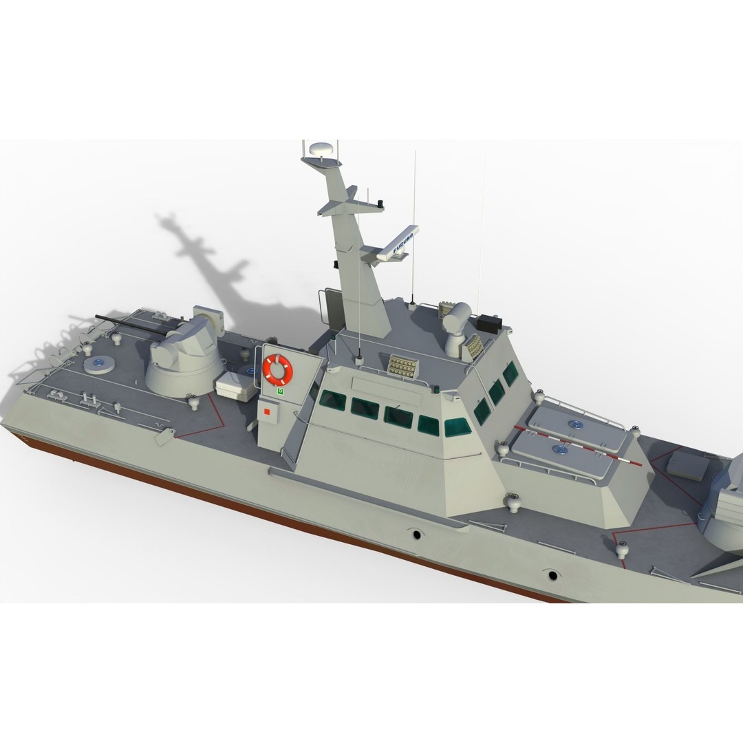 Ukrainian Gyurza-M Class Artillery Boat 3D Model – Game Ready FBX Asset - View 15