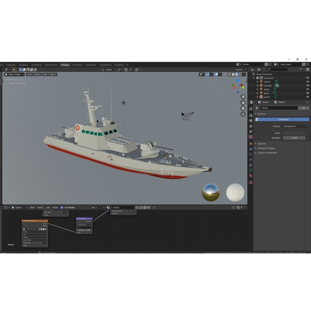 Ukrainian Gyurza-M Class Artillery Boat 3D Model – Game Ready FBX Asset - View 17
