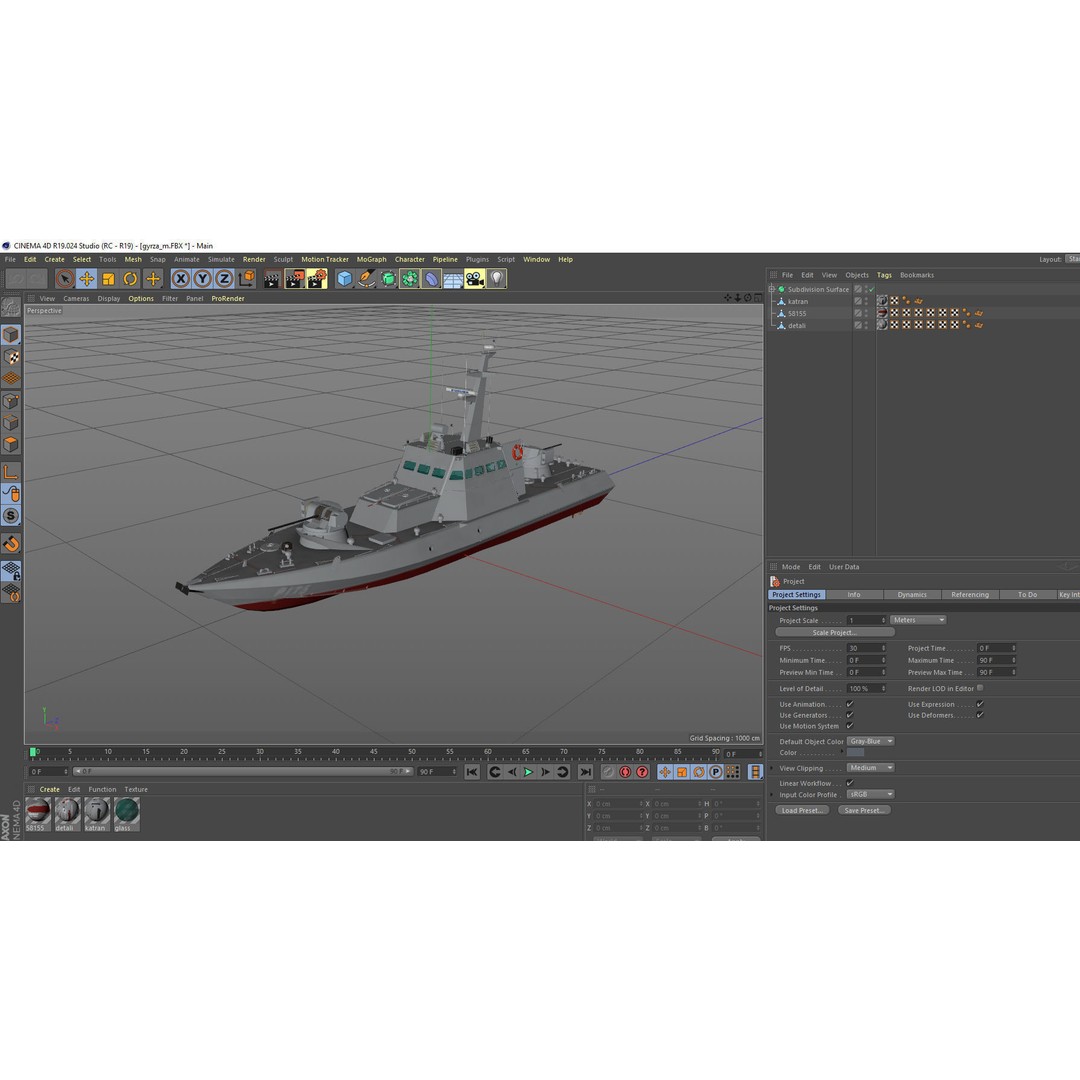 Ukrainian Gyurza-M Class Artillery Boat 3D Model – Game Ready FBX Asset - View 18