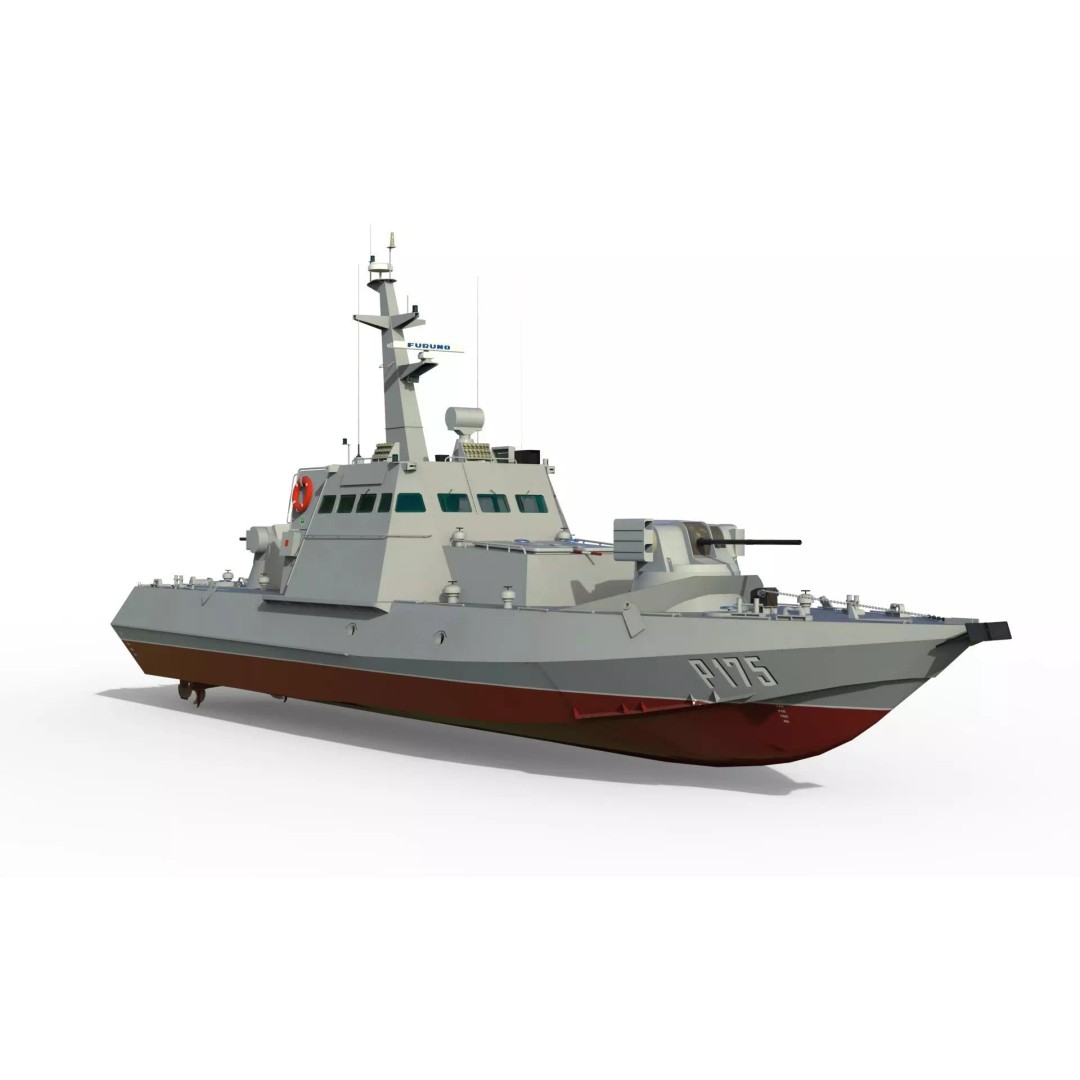 Ukrainian Gyurza-M Class Artillery Boat 3D Model – Game Ready FBX Asset - View 2
