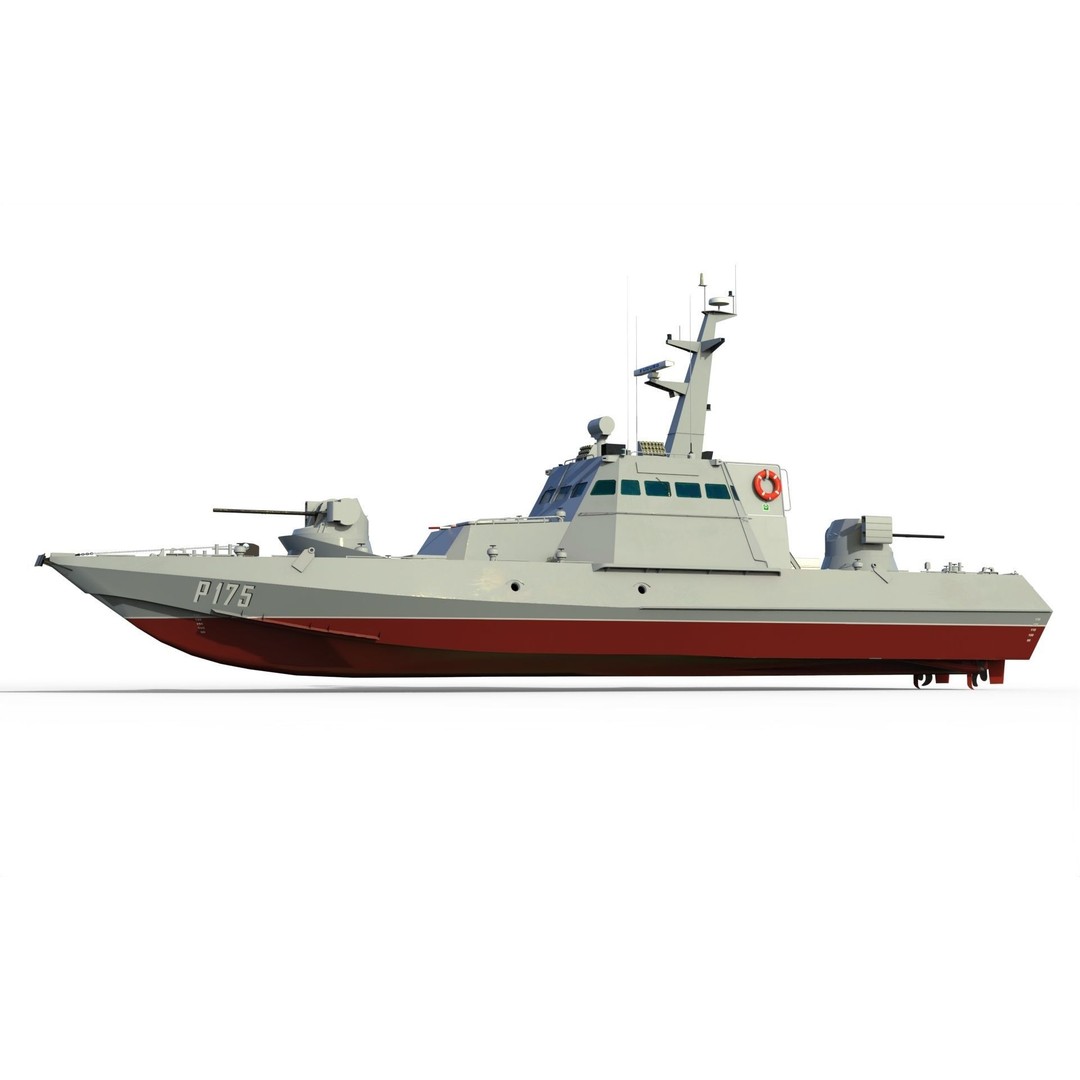 Ukrainian Gyurza-M Class Artillery Boat 3D Model – Game Ready FBX Asset - View 4
