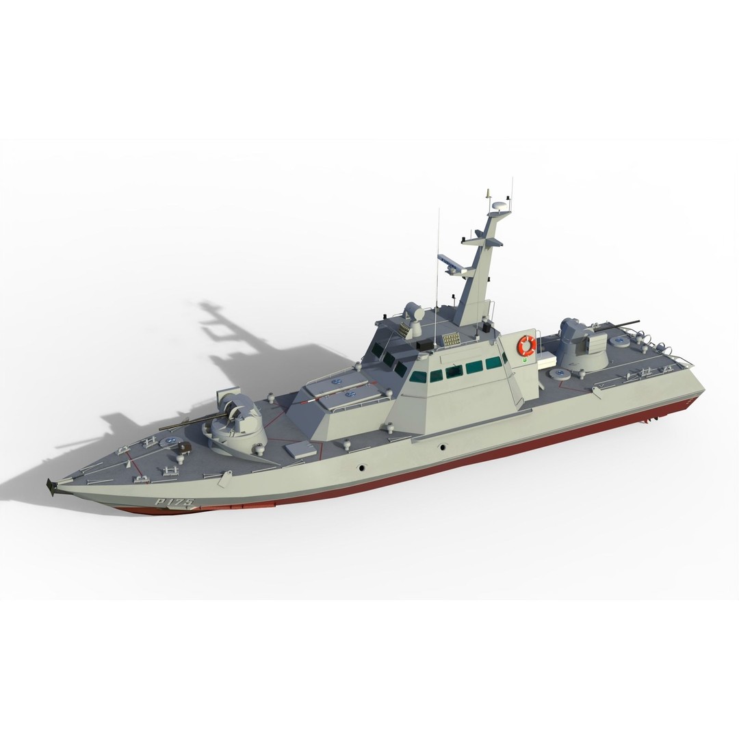 Ukrainian Gyurza-M Class Artillery Boat 3D Model – Game Ready FBX Asset - View 5