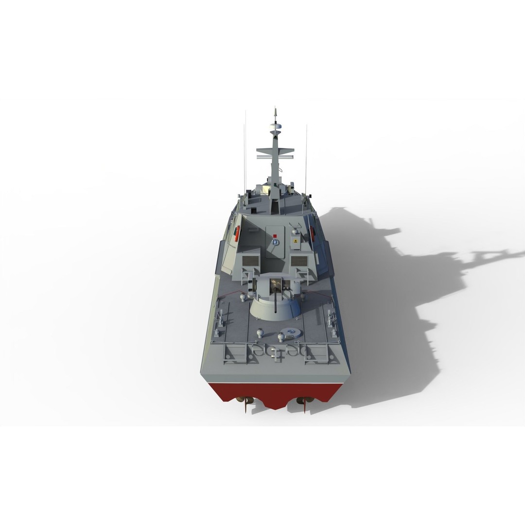 Ukrainian Gyurza-M Class Artillery Boat 3D Model – Game Ready FBX Asset - View 8