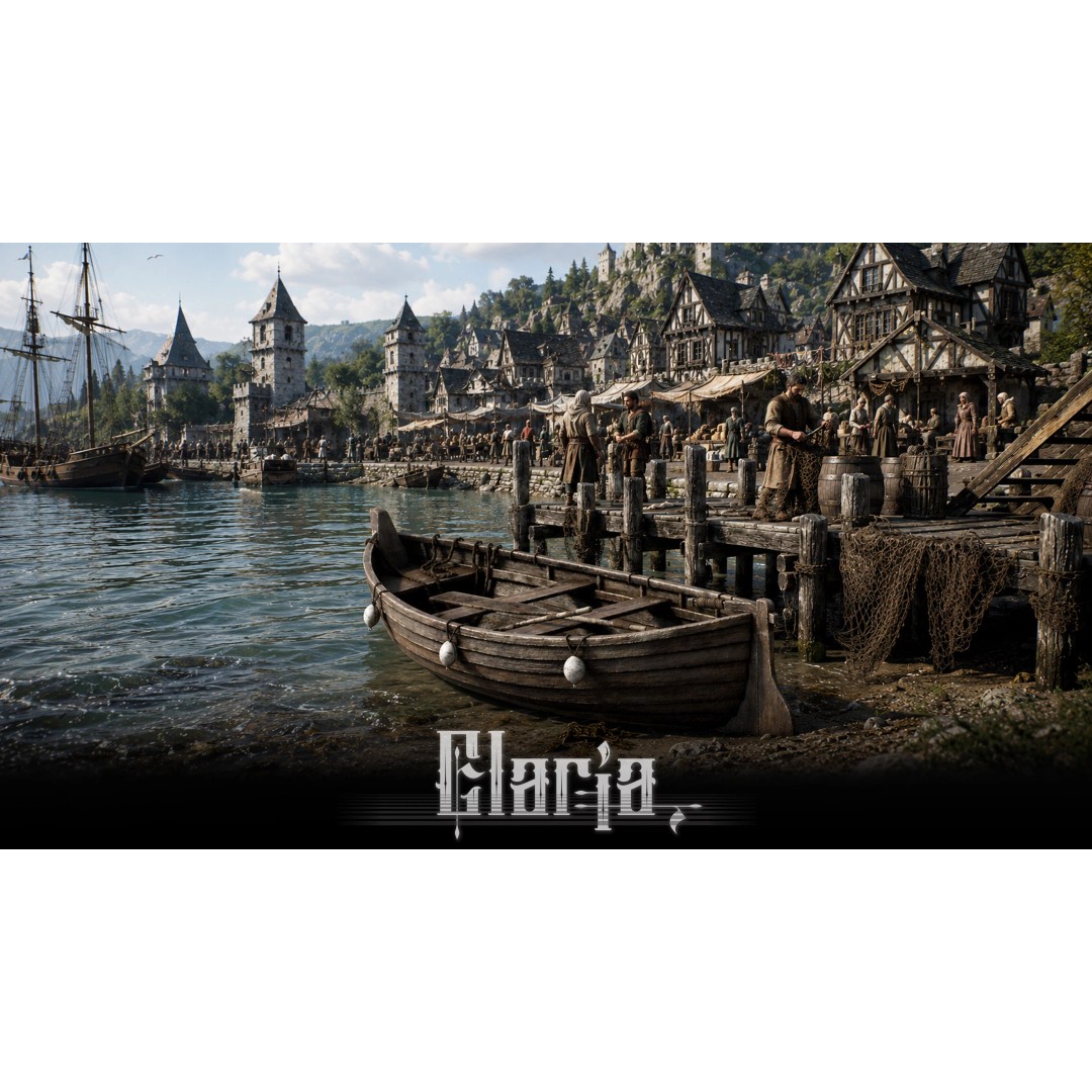 Wooden Fishing Boat 3D Model – Medieval Style, Low Poly, Game Ready - View 4