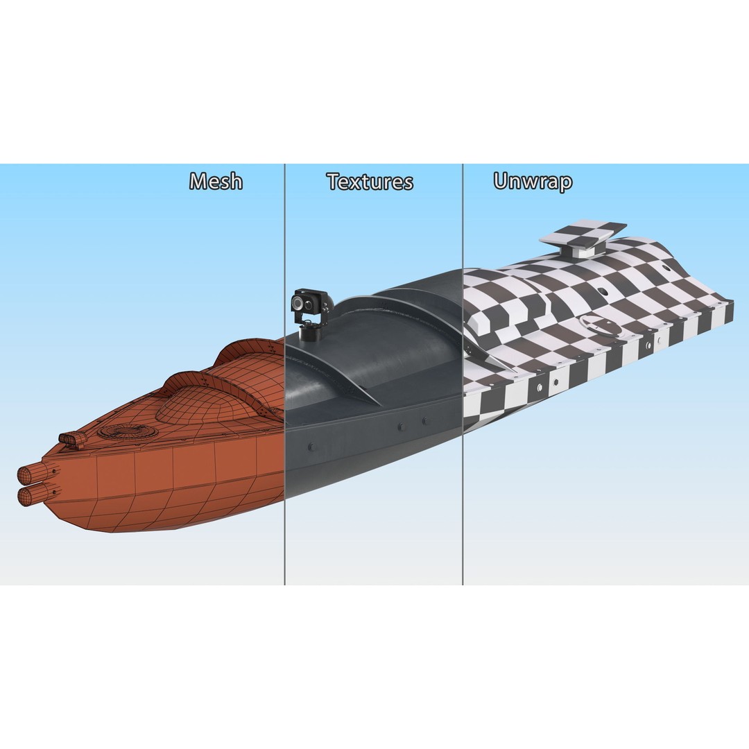 USV Drone 3D Model – High Poly Autonomous Watercraft, FBX & More - View 16