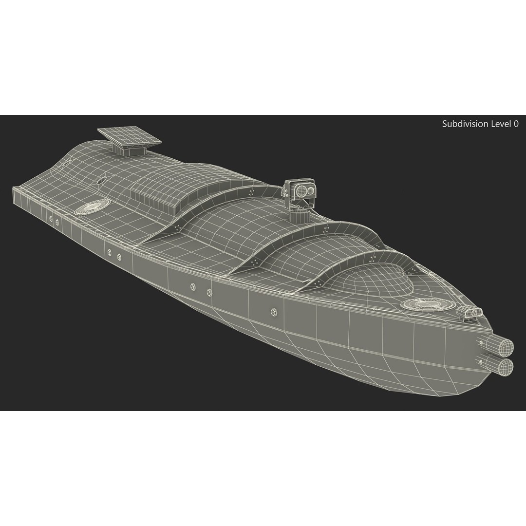 USV Drone 3D Model – High Poly Autonomous Watercraft, FBX & More - View 17