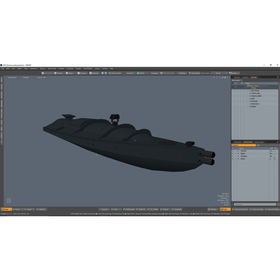 USV Drone 3D Model – High Poly Autonomous Watercraft, FBX & More - View 23