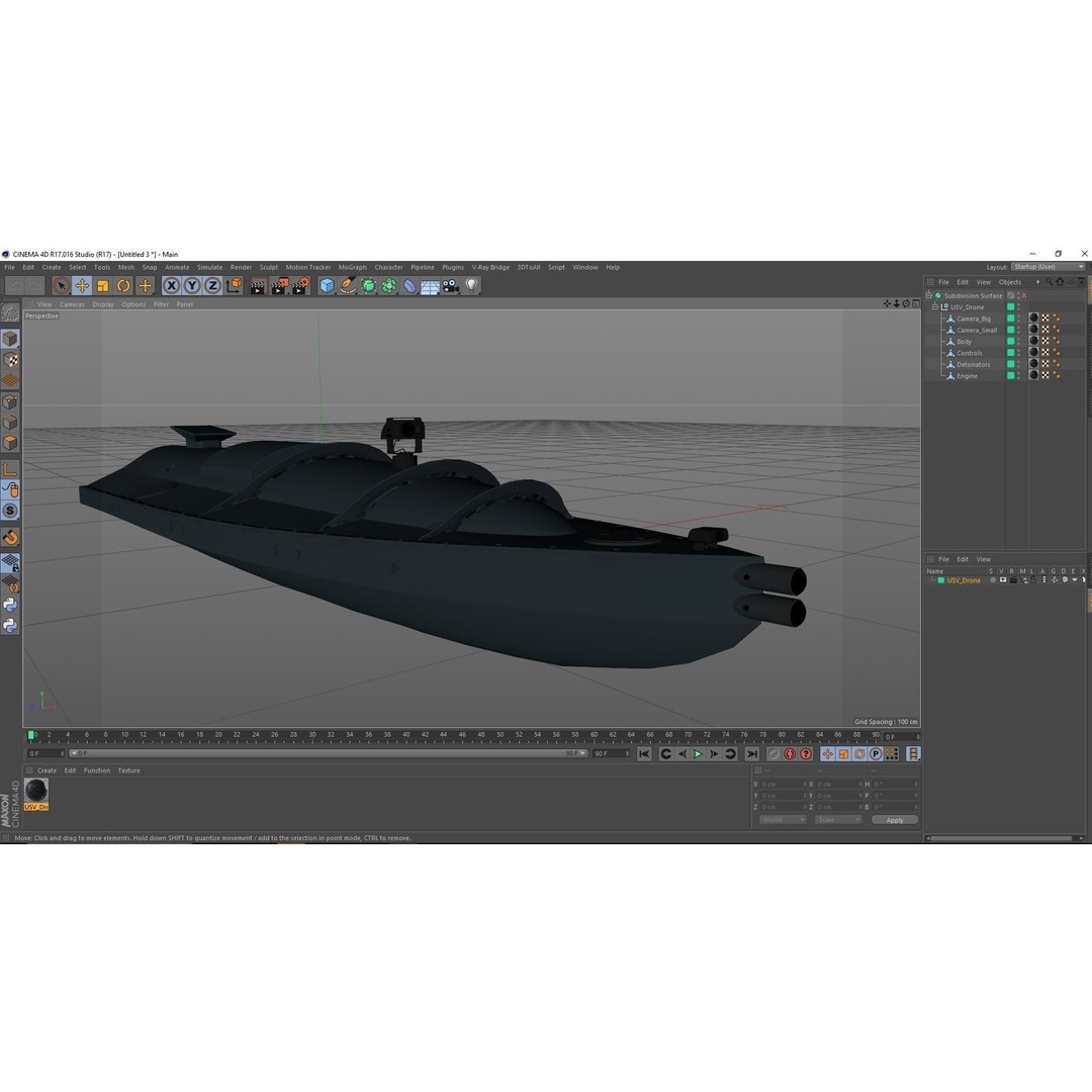 USV Drone 3D Model – High Poly Autonomous Watercraft, FBX & More - View 24
