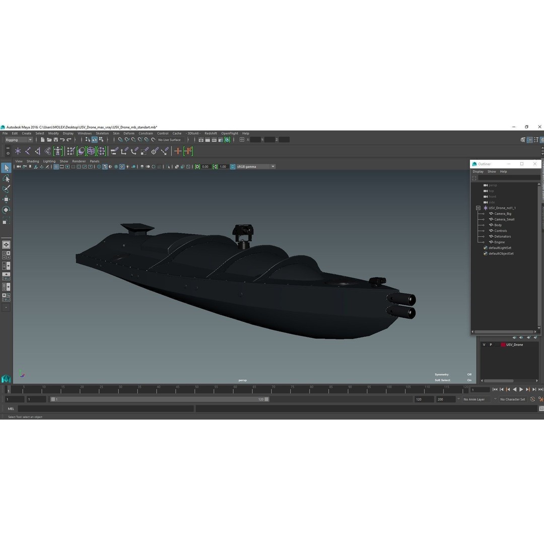 USV Drone 3D Model – High Poly Autonomous Watercraft, FBX & More - View 25