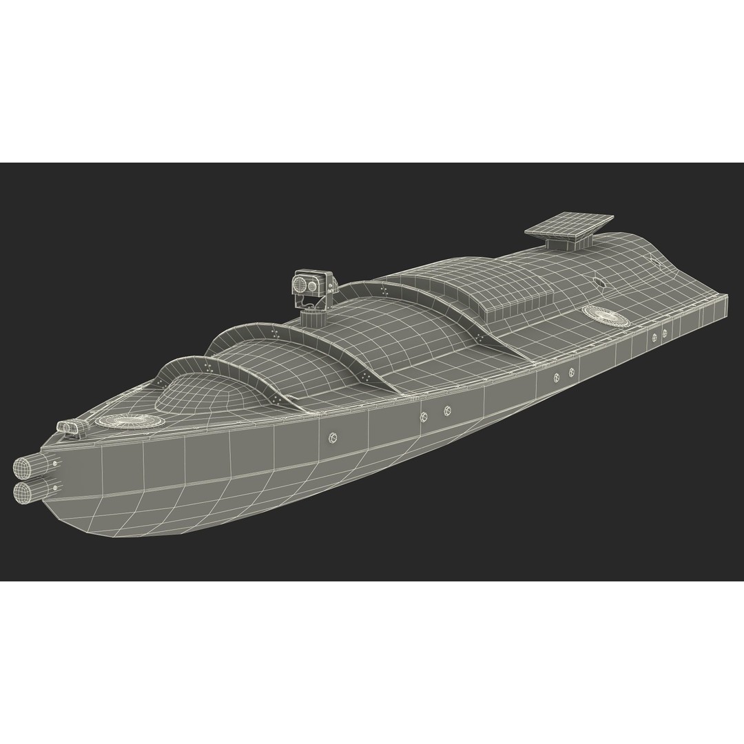 USV Drone 3D Model – High Poly Autonomous Watercraft, FBX & More - View 26