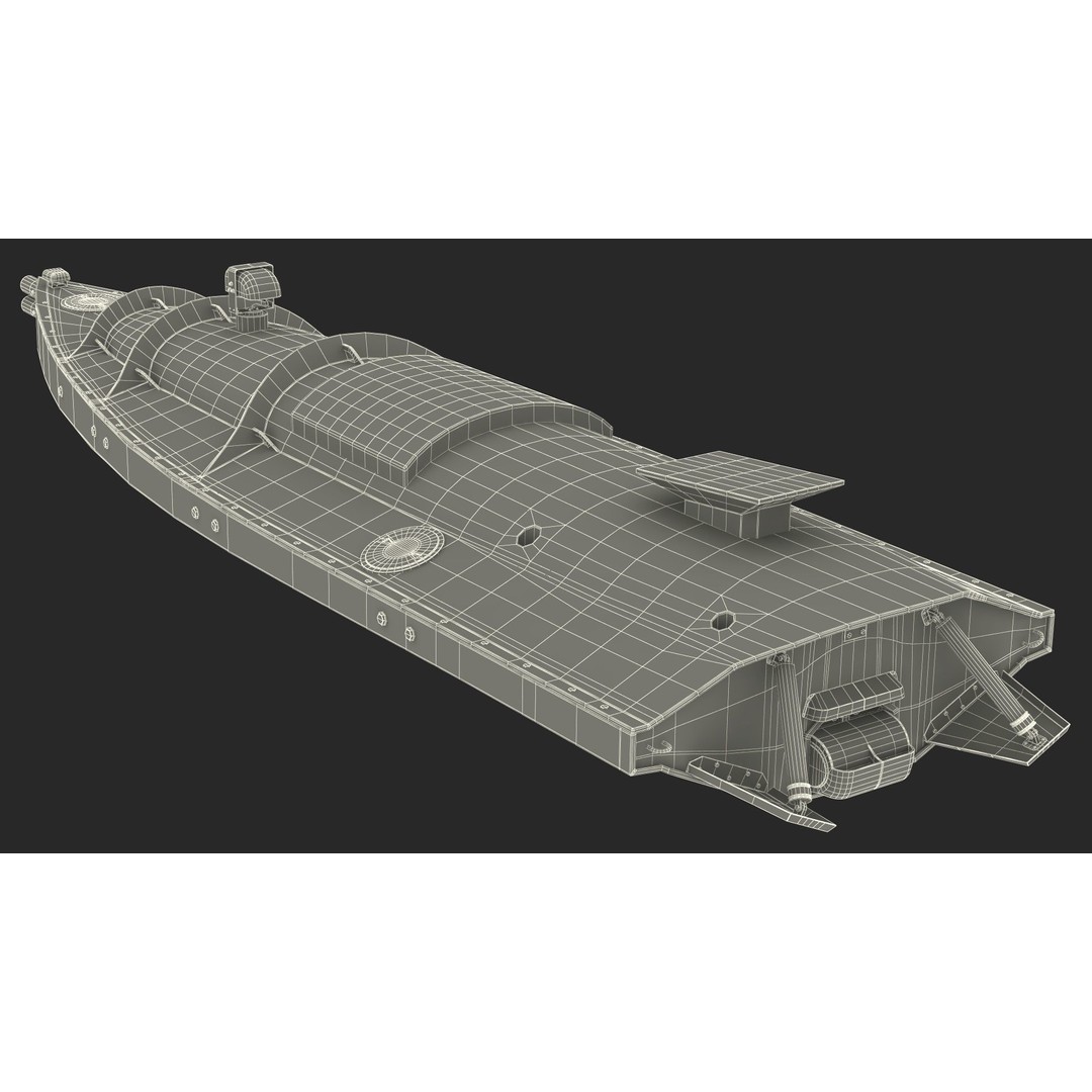 USV Drone 3D Model – High Poly Autonomous Watercraft, FBX & More - View 27