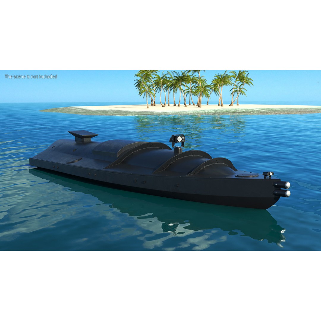 USV Drone 3D Model – High Poly Autonomous Watercraft, FBX & More - View 3