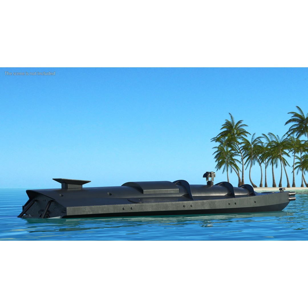 USV Drone 3D Model – High Poly Autonomous Watercraft, FBX & More - View 4