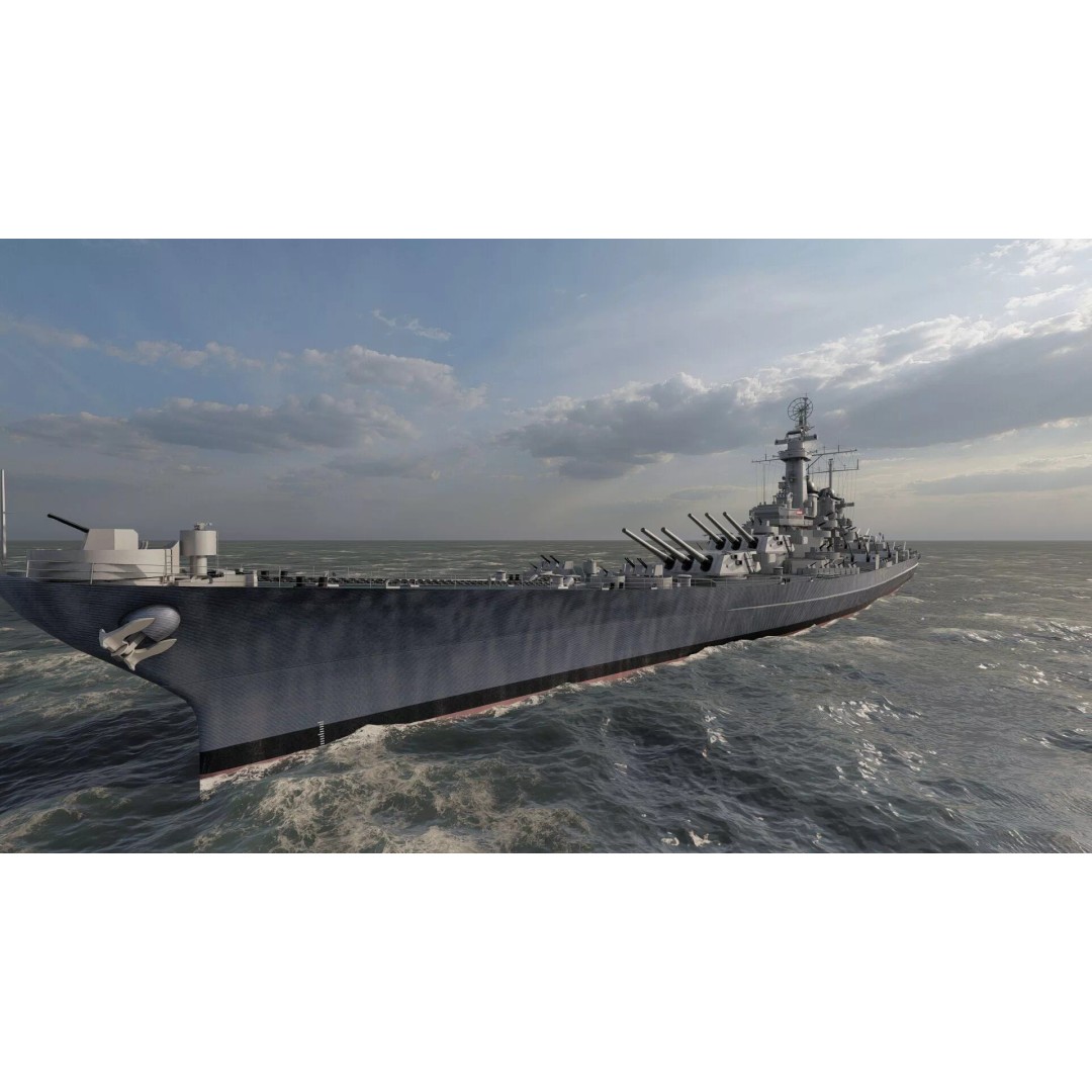 Montana Class Battleship 3D Model – Detailed Military Vessel for Archviz - View 10