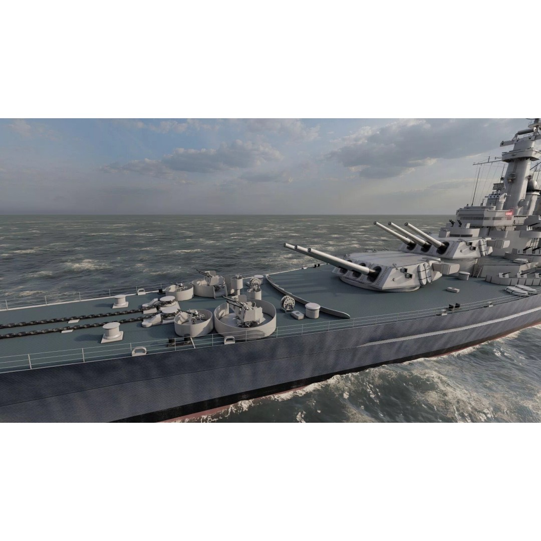Montana Class Battleship 3D Model – Detailed Military Vessel for Archviz - View 12