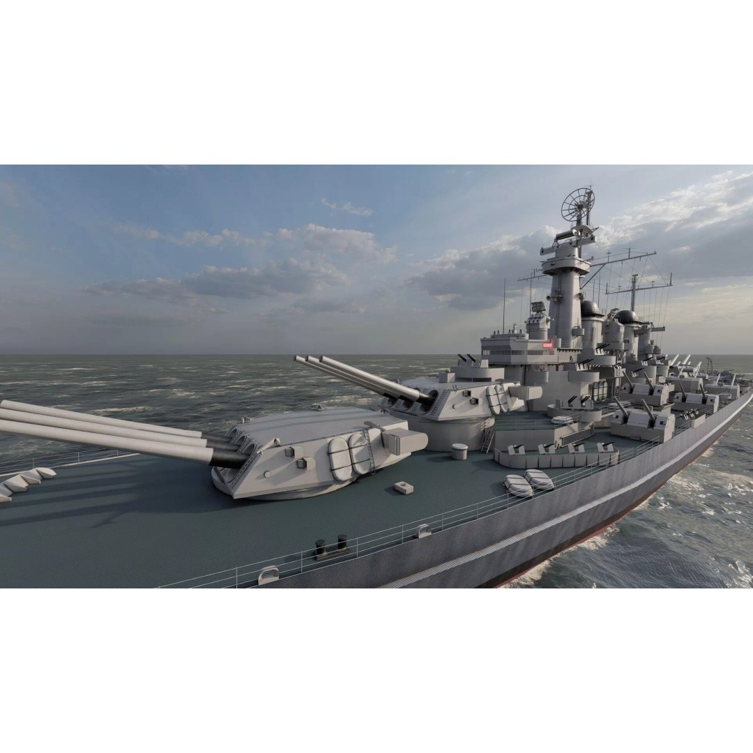 Montana Class Battleship 3D Model – Detailed Military Vessel for Archviz - View 13