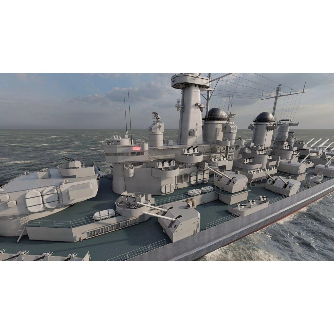 Montana Class Battleship 3D Model – Detailed Military Vessel for Archviz - View 15