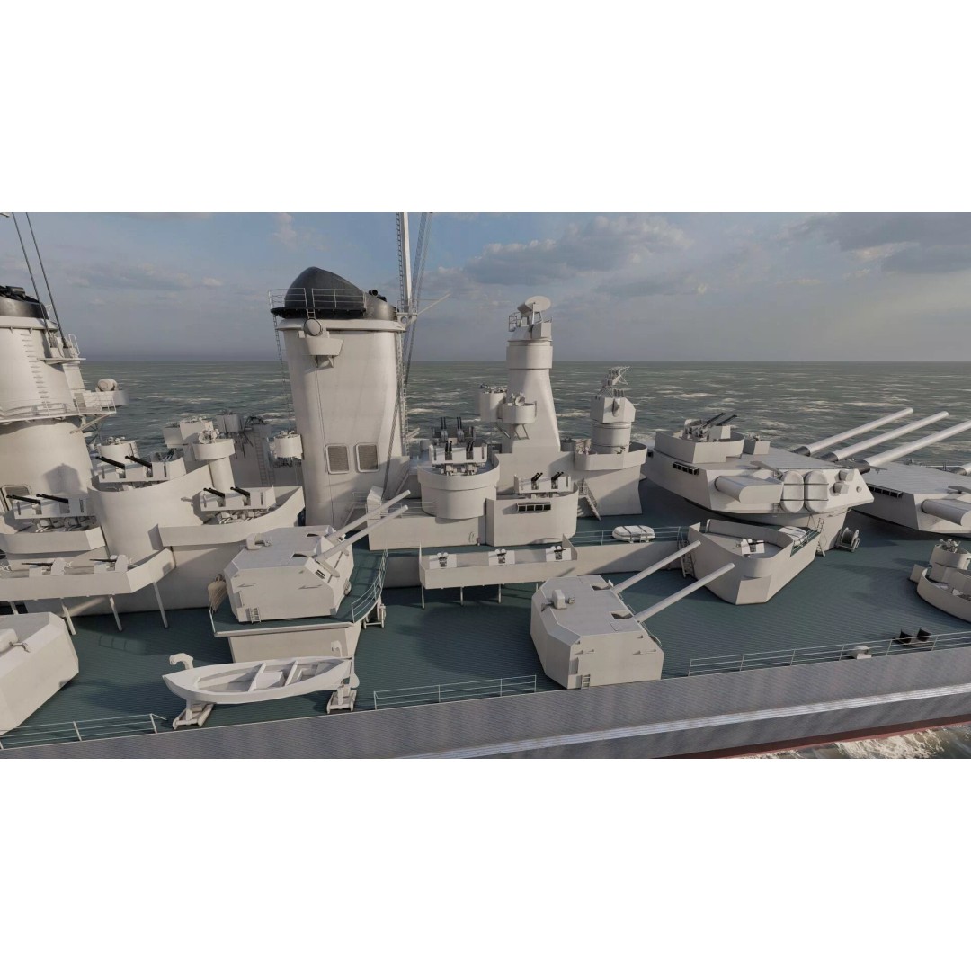 Montana Class Battleship 3D Model – Detailed Military Vessel for Archviz - View 17