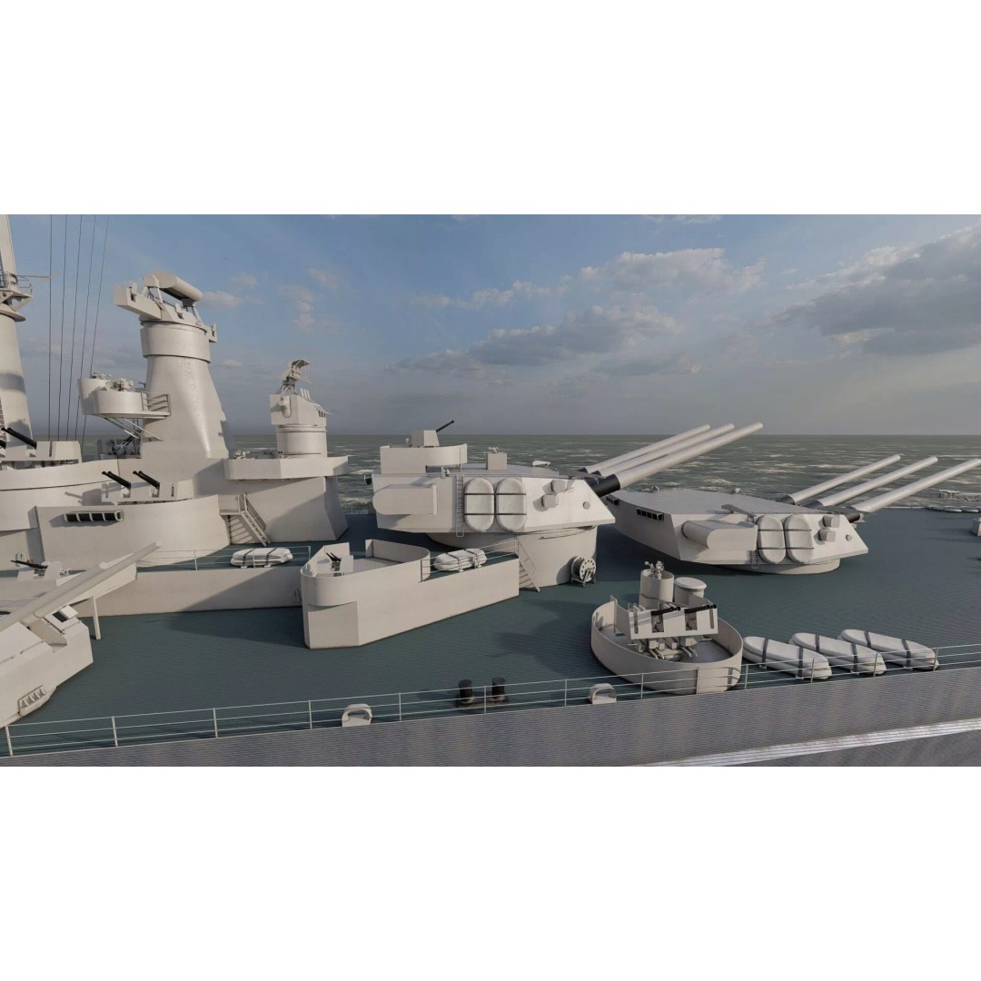 Montana Class Battleship 3D Model – Detailed Military Vessel for Archviz - View 18