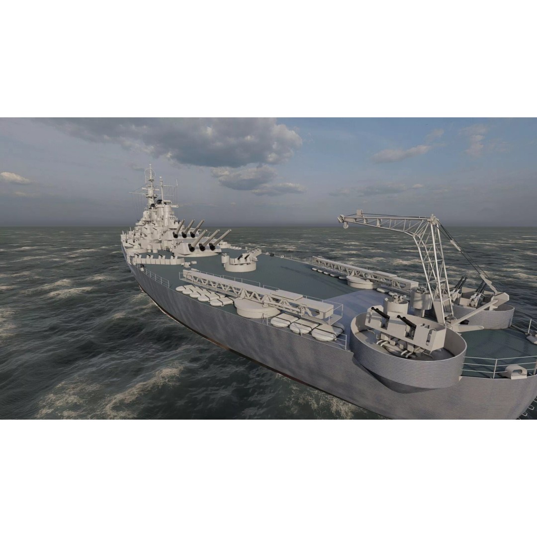 Montana Class Battleship 3D Model – Detailed Military Vessel for Archviz - View 20