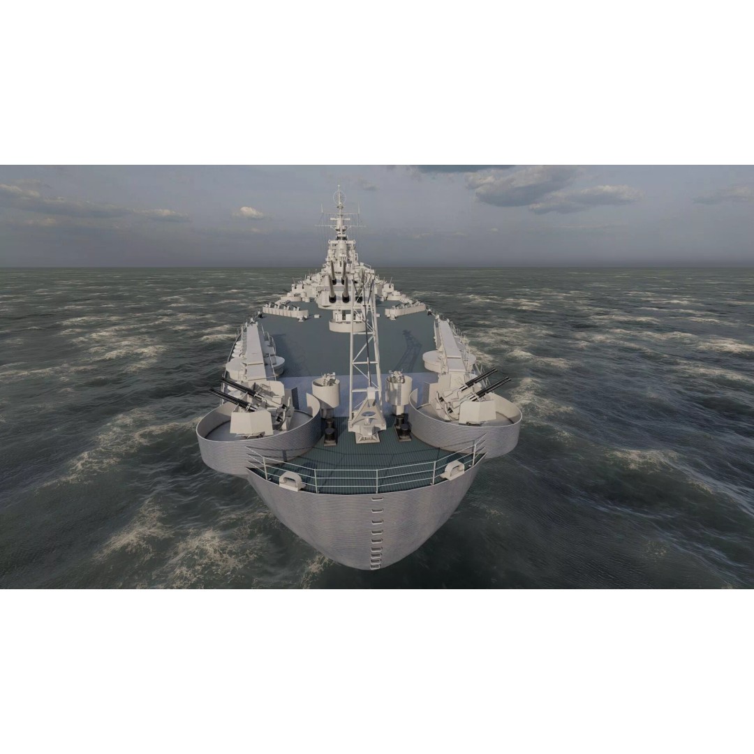Montana Class Battleship 3D Model – Detailed Military Vessel for Archviz - View 21