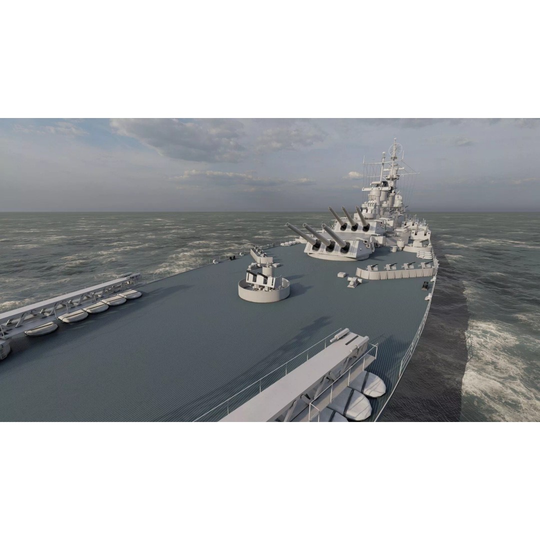 Montana Class Battleship 3D Model – Detailed Military Vessel for Archviz - View 22