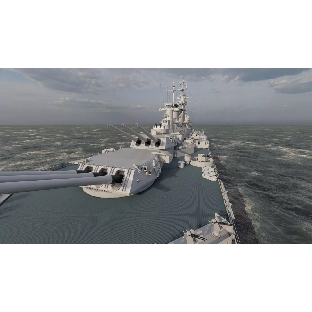 Montana Class Battleship 3D Model – Detailed Military Vessel for Archviz - View 23