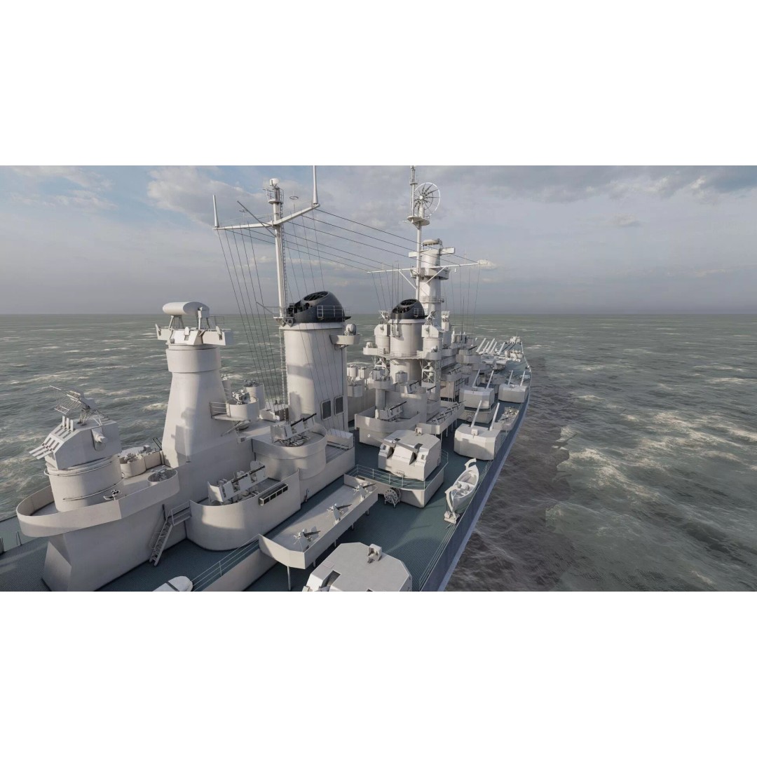 Montana Class Battleship 3D Model – Detailed Military Vessel for Archviz - View 24