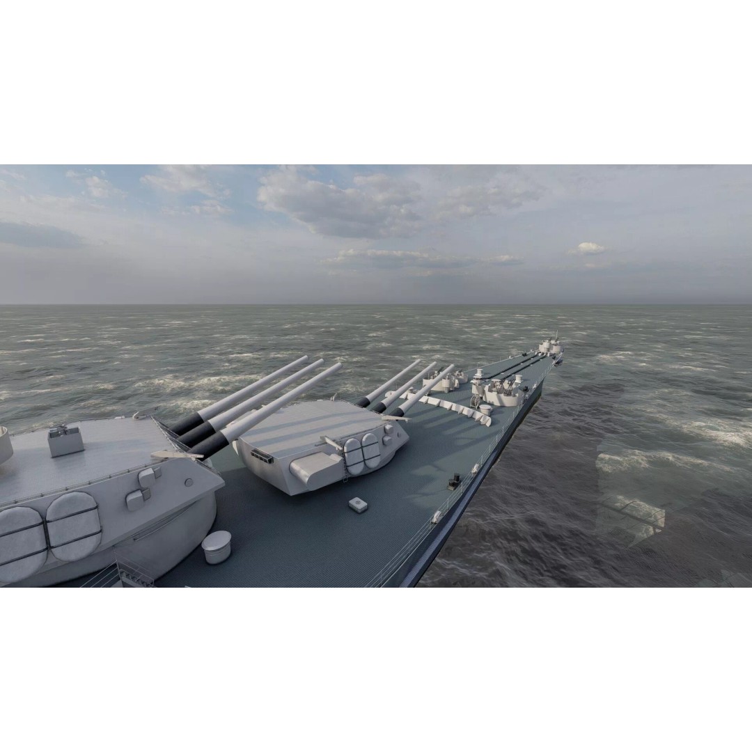 Montana Class Battleship 3D Model – Detailed Military Vessel for Archviz - View 26