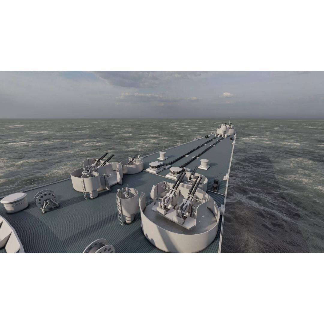 Montana Class Battleship 3D Model – Detailed Military Vessel for Archviz - View 27