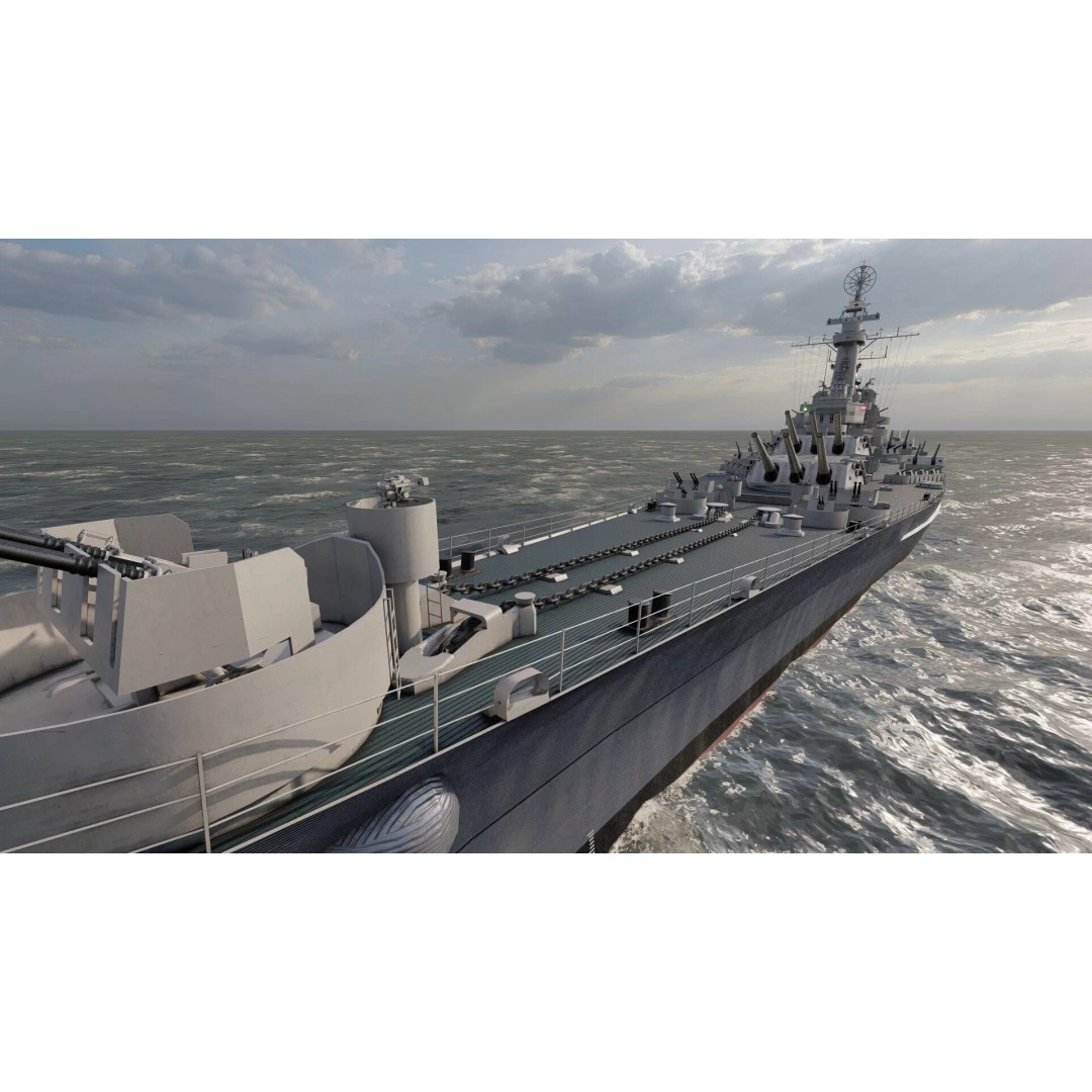 Montana Class Battleship 3D Model – Detailed Military Vessel for Archviz - View 28