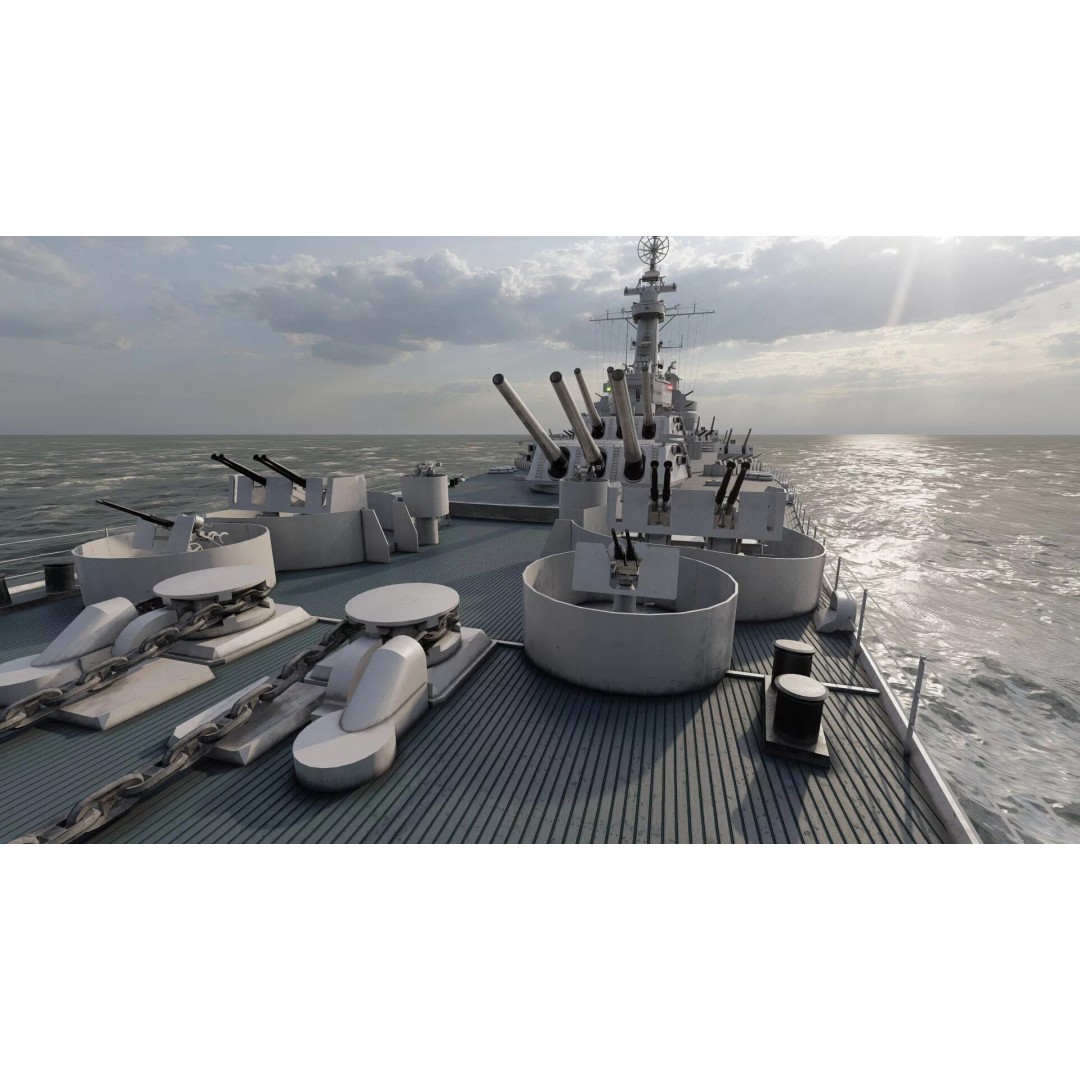 Montana Class Battleship 3D Model – Detailed Military Vessel for Archviz - View 29