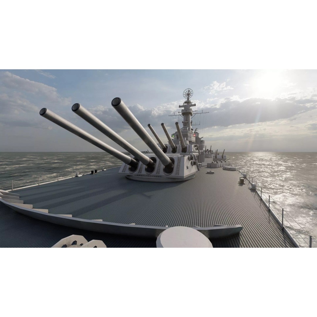 Montana Class Battleship 3D Model – Detailed Military Vessel for Archviz - View 30