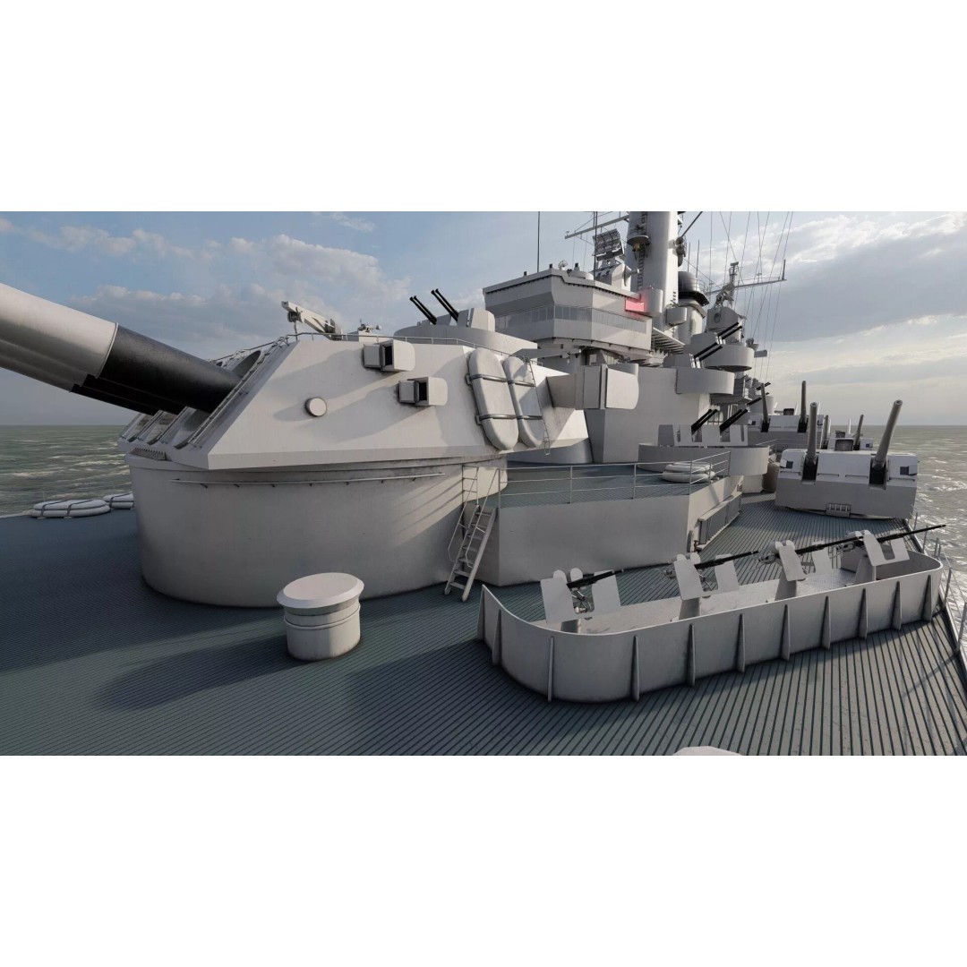 Montana Class Battleship 3D Model – Detailed Military Vessel for Archviz - View 31