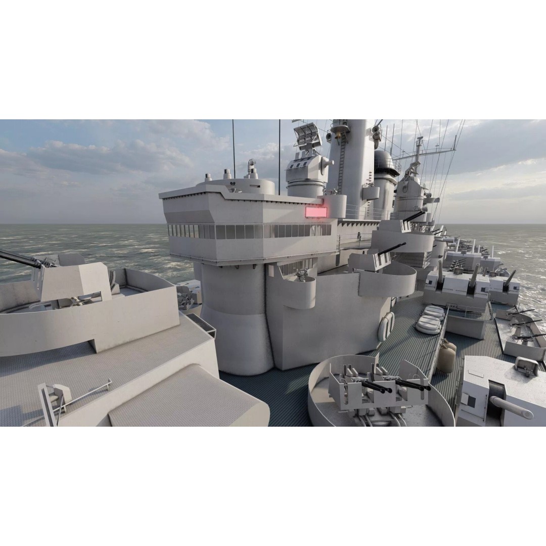 Montana Class Battleship 3D Model – Detailed Military Vessel for Archviz - View 32
