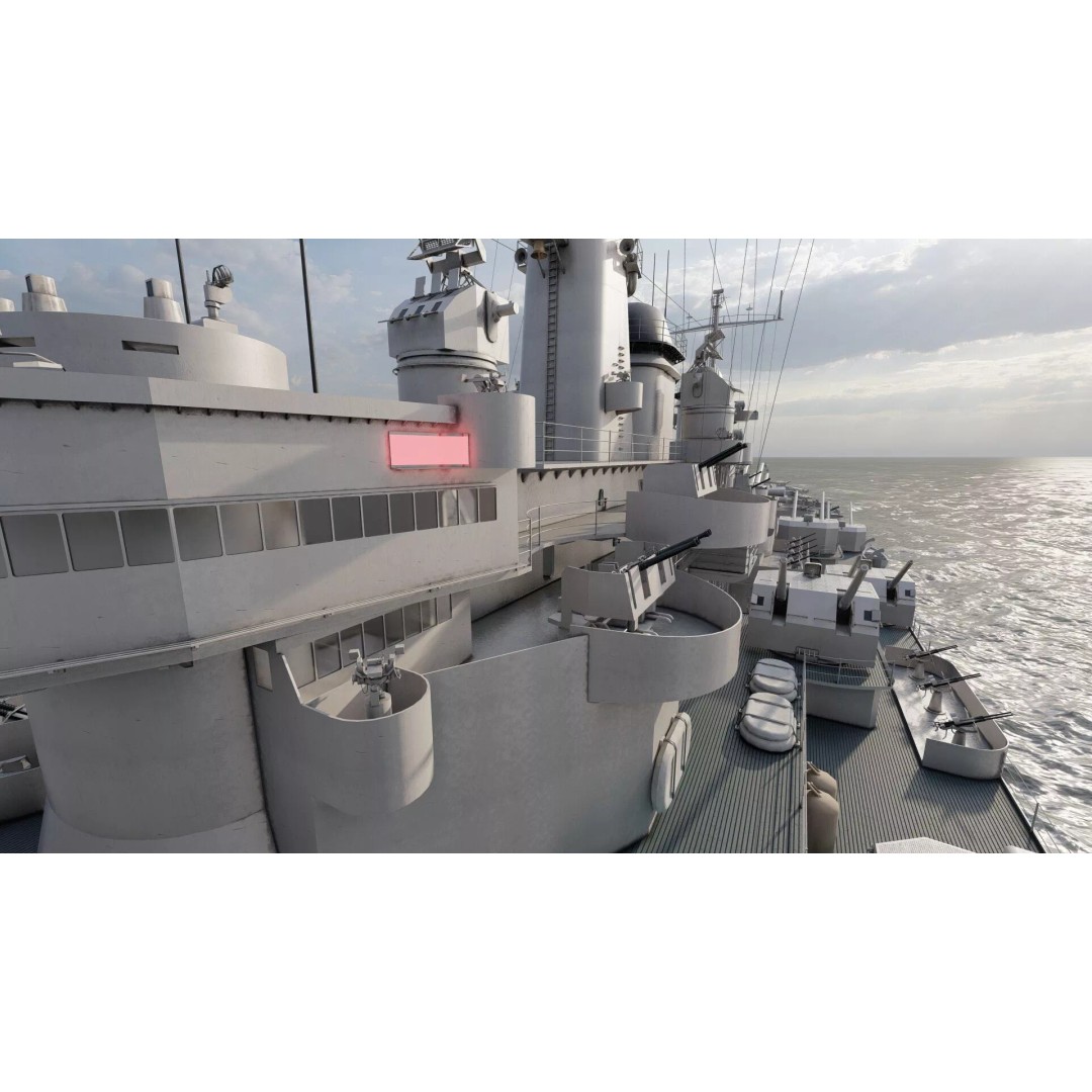 Montana Class Battleship 3D Model – Detailed Military Vessel for Archviz - View 33