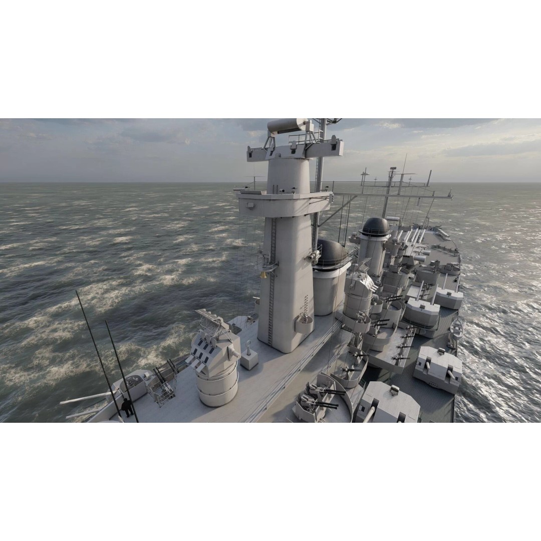Montana Class Battleship 3D Model – Detailed Military Vessel for Archviz - View 35