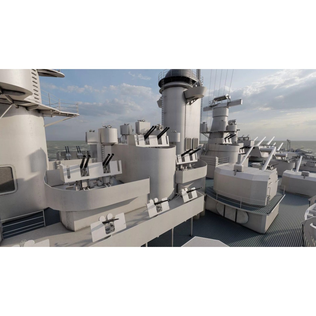 Montana Class Battleship 3D Model – Detailed Military Vessel for Archviz - View 37