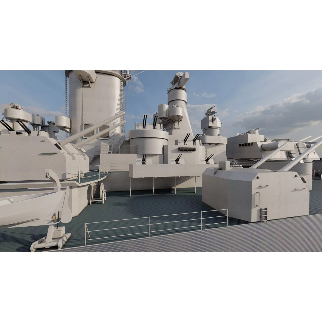Montana Class Battleship 3D Model – Detailed Military Vessel for Archviz - View 38