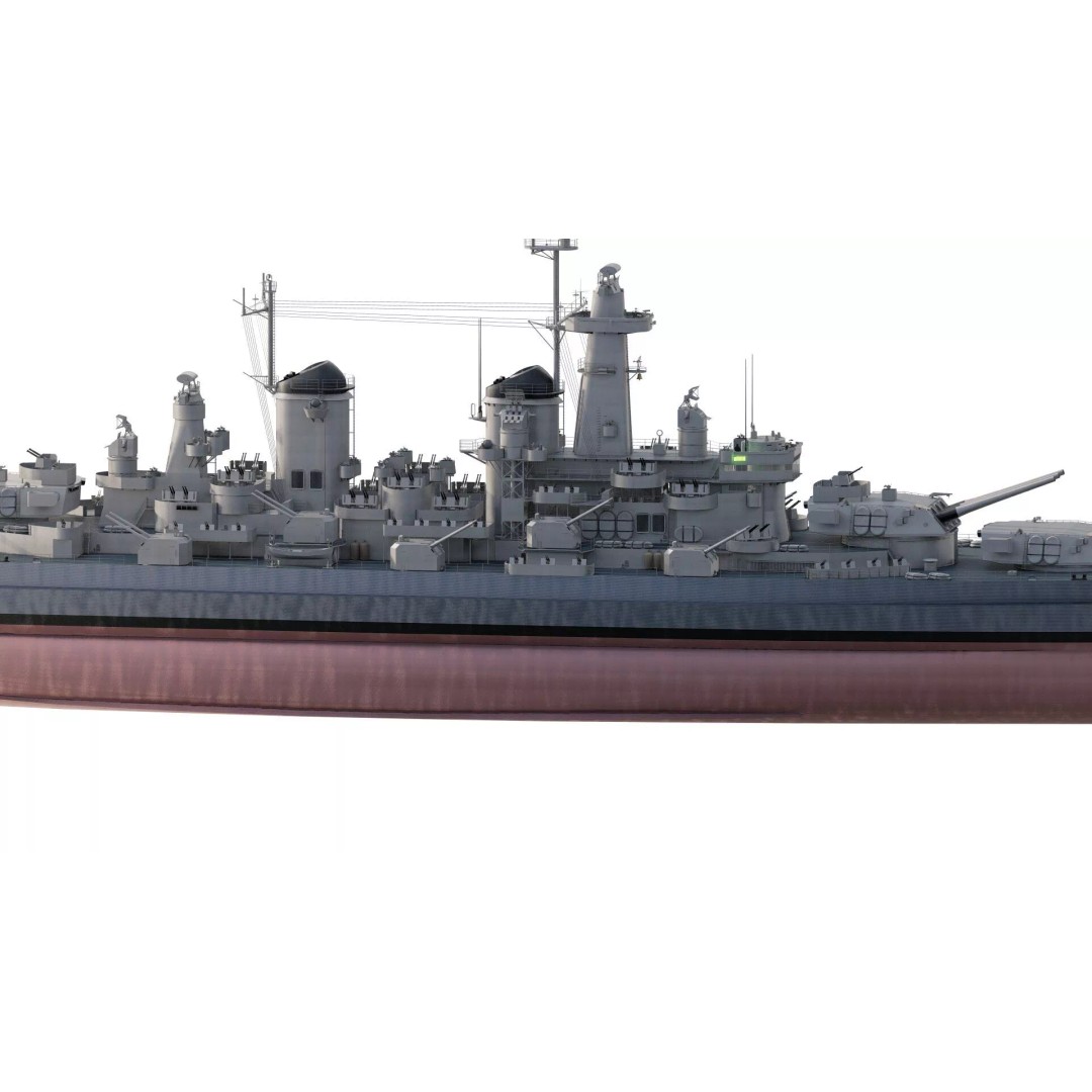 Montana Class Battleship 3D Model – Detailed Military Vessel for Archviz - View 4