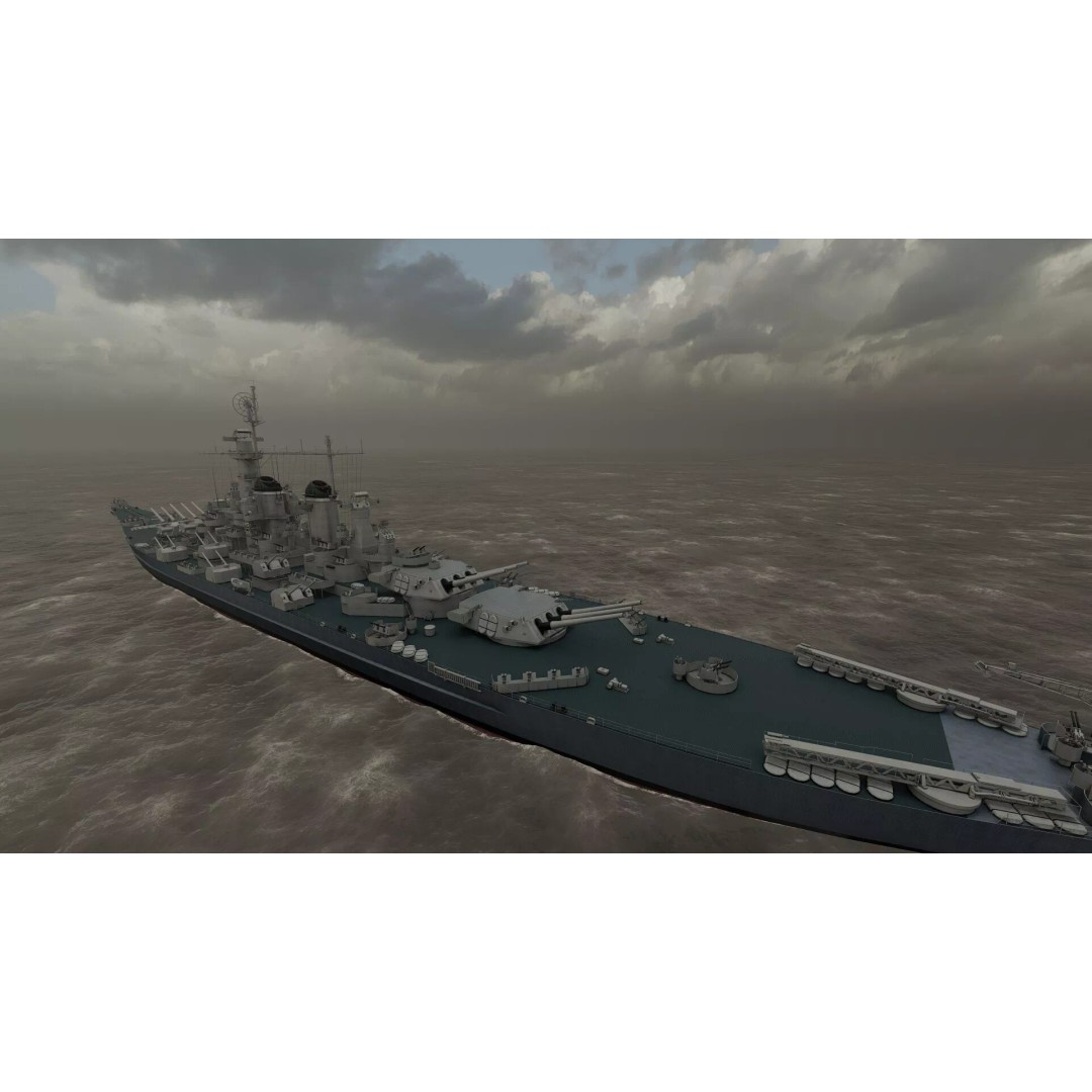 Montana Class Battleship 3D Model – Detailed Military Vessel for Archviz - View 42